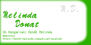 melinda donat business card