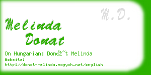melinda donat business card